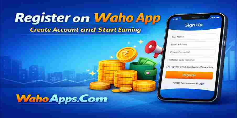 Register on Waho App – Create Account and Start Earning